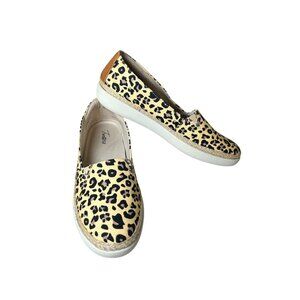 Trotters Accent Shoes Sneakers Leopard Leather Women's Size 9.5 Slip On